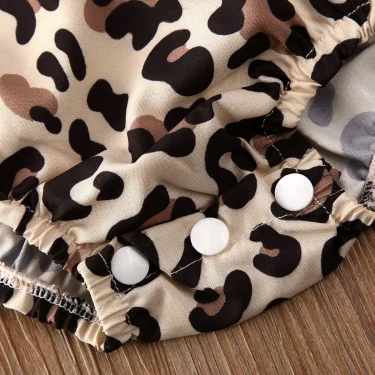 Ma&Baby 0-24M Summer Leopard Baby Girl Romper Newborn Infant Clothing Ruffles Jumpsuit Overalls Cute Costumes 4