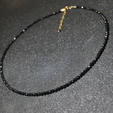 Fashion Brand Simple Black Beads Short Necklace Female Jewelry Women Choker s Bijoux Femme Ladies Party 2025 1