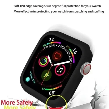 Cover For Apple Watch case 44mm 40mm 45mm 41mm 38mm Accessories Silicone Bumper Shell Protector iWatch series SE 3 4 5 6 7 8 9 5