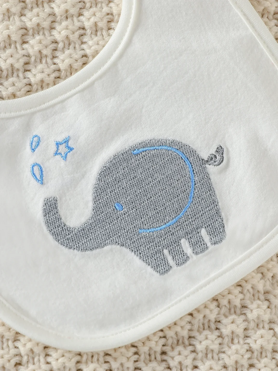 4Pcs Baby Boys Spring/Autumn Long Sleeve Cartoon Elephant Boysuit+ Stripe Trouser For Outfits Chlothing+Hat+Bib+Gloves 4