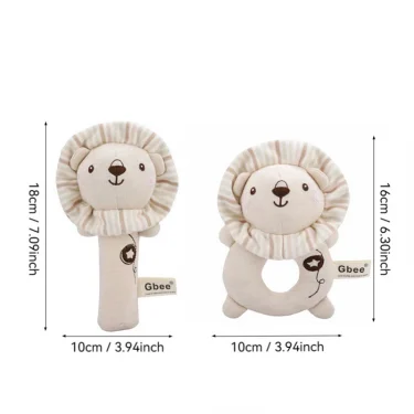 Organic Cotton Hand Rattle Baby Soothing Toy Infant Baby Rattle Toy for Babies 2