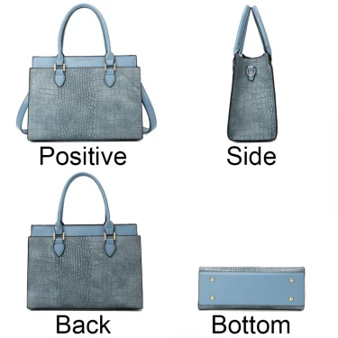 3 Sets Luxury Patent Leather Handbag For Women Alligator Patterrn Designer Female Shoulder Crossbody Bags Ladies Sac A Main 3