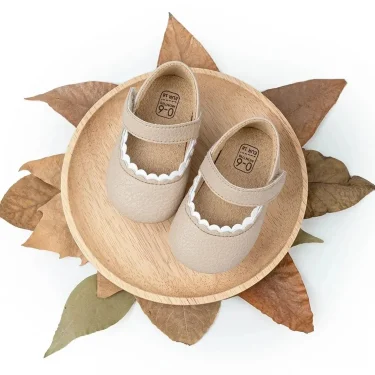 Meckior Baby Boys Girls Shoes Infant Leather Rubber Sole Anti-slip Toddler First Walkers Crib Shoes Newborn Girl Princess 3
