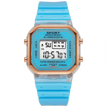 Fashion Brand Student Transparent Electronic Watch Candy Multicolor LED Ladies Sports Waterproof Wirstwatch Clock Gift relógio 3