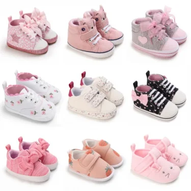 Spring and Autumn Women's Baby Casual Sports Shoes Soft Sole Anti slip Indoor and Outdoor Walking Shoes First Step Walking Shoes 1