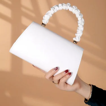 Women Top-handle Bags White Leather Bride Handbags Purse Designer Evening Bags Party Handbag Wedding Clutch Wallet Shoulder Bag 2