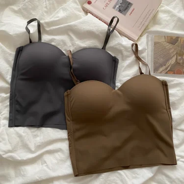 Seamless Camisole for Women Fitness Crop Tops Summer Thin Elegant Sexy All-match Casual One-piece Ice Silk Underwear Tanks Top 4