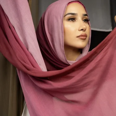 Women Big Size Gradient Cotton Rayon Crease Hijab Scarf Lady High Quality Wraps and Shawls Musulman Headband Islamic Turban 1