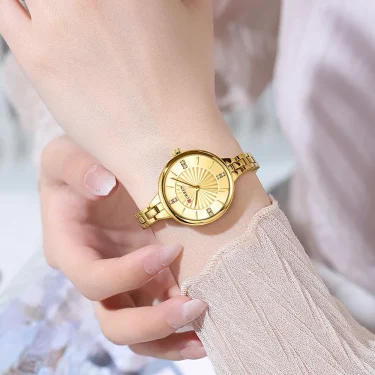 CURREN 9097 Women's Casual Quartz Watch Elegant Simple Design Waterproof Stainless Steel Strap Fashion Business Wristwatch Lady 5