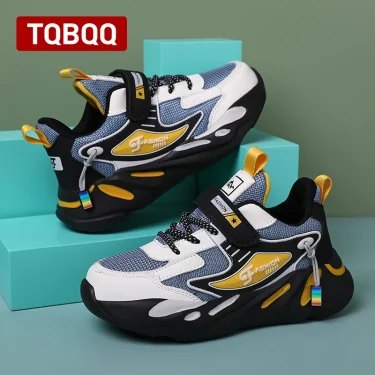 Kids Boy Fashion Trend Casual Sneaker Non-Slip Children's Sports Shoes Breathable Mesh Comfortable Wear 5