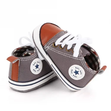 Baby Canvas Classic Sports Sneakers Newborn Baby Boys Girls Print Star First Walkers Shoes Infant Toddler Anti-slip Baby Shoes 3