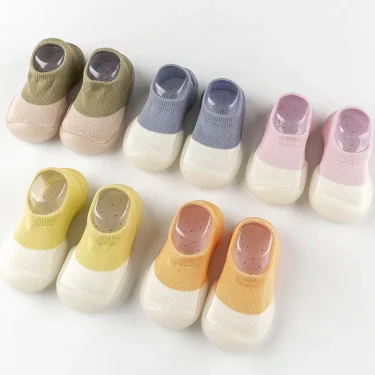 Summer New Combed Cotton Anti slip and Breathable Children's Soft Sole Shoes Baby Walking Shoes Mesh Faced Baby Floor Socks 1