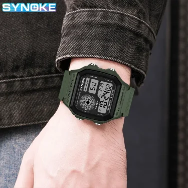 SYNOKE Digital Watches Men Sports Luminous Multifunction Waterproof Chrono Wristwatch Outdoor and Running Student Seven Light 4