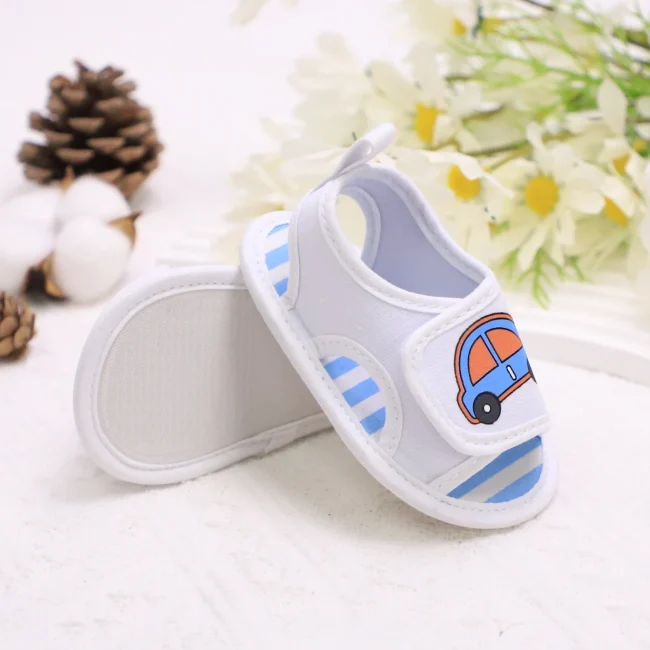 Baby toddler sandals, car soft-soled step shoes, breathable and non-slip, suitable for daily & vacation wear, spring and summer 4