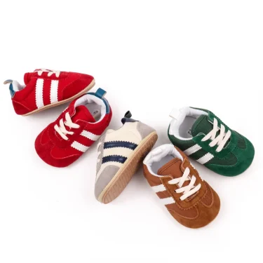 Hot Selling Baby Casual Sports Shoes Spring and Autumn Girls and Boys High Quality PVC Sole Anti Slip Prewalker Shoes BLS4034 3
