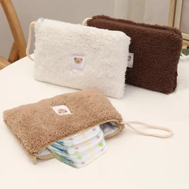 1 Piece Newborn Diaper Bag Cartoon Bear Plush Baby Organizer for Women Lovely Baby Item Storage Bag Toddler Baby Organizer 1