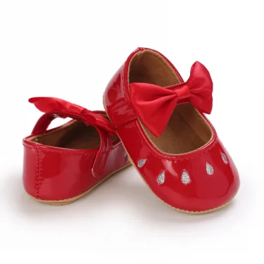 New Fashion Newborn Red Baby Shoes Non-slip Cloth Bottom Shoes For Girls Elegant And Noble Leisure Baby First Walking Shoes 5