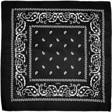 Fashion Hip Hop Bandana Outdoor Unisex Black Hair Band Neck Scarf Headwear Wrist Wraps Head Square Scarves Print Handkerchief 6