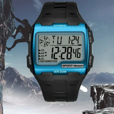 SYNOKE Digital Watch For Men Big Numbers Easy to Read 3ATM Water Resistant Men Digital Watch Outdoor Sports Luminous Function 2