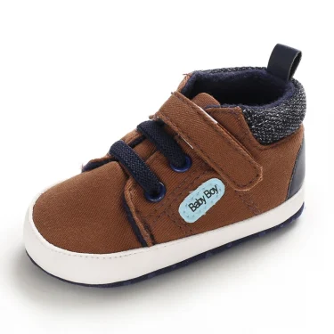 Newborn Baby Shoes Brown Themed Multicolor Boys and Girls Shoes Casual Sneakers Soft Sole Non-Slip Toddler Shoes First Walkers 5