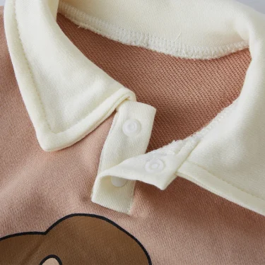 Autumn Infant Baby Girl Sweatshirt Animal Print Long Sleeve Newborn Girl Polo Shirt Striped Casual Toddler Girl Cotton Tops 4