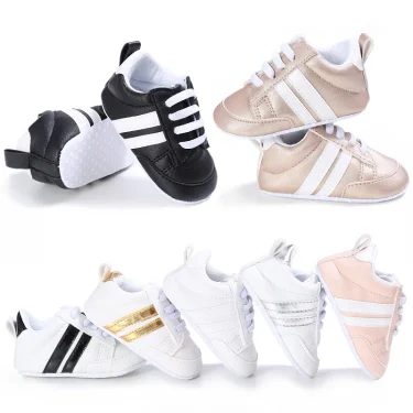 Toddler Baby Girl Shoes 0 to 3 6 9 12 18 24 Months Casual Cute Gold White Baby Boy Shoes First Walkers Soft Crib Shoes Infantil 1