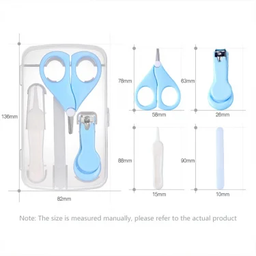 Multi-Piece Baby Health Hygiene Kit Grooming And Health Care Groups Baby Care Nail Cutter Scissors Suit Newborn Cleaning Tools 6