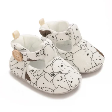 Newborn First Step Baby Shoes Cotton Cute Bear Causal Shoes High Quality Soft Warm Anti-slip for Spring and Autumn 0-18 Months 2