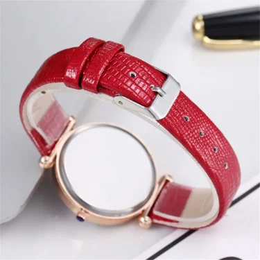 Butterfly Diamond Dial Design Women Quartz Watches Fashion Casual Ladies Wristwatches Simple Woman Leather Clock Montre Femme 3