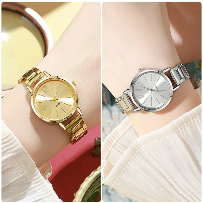Women's Small Dial Watch Casual Versatile Quartz Watch Daily Fashionable Women's Watch Circular Dial Wristwatches relógio 3