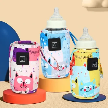 USB Milk Water Warmer Travel Stroller Insulated Bag Baby Nursing Bottle Heater Newborn Infant Portable Bottle Feeding Warmers 2