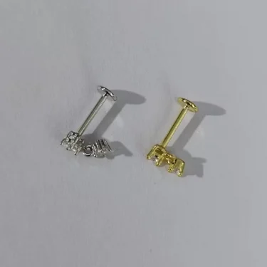 Aide 1pc 925 Sterling Silver Mini Zircon Thick Flat Screw Back Drop Earrings For Women K Gold Piercing Stud Earrings Jewelry 5