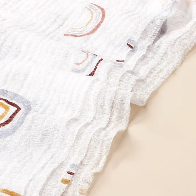 Baby Face Towel Infant Four-layer Muslin Gauze Burp Cloth Handkerchief Hanging Rope Pure Cotton Soft Small Square Towels 23*23cm 5