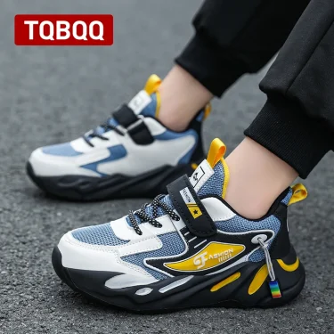 Kids Boy Fashion Trend Casual Sneaker Non-Slip Children's Sports Shoes Breathable Mesh Comfortable Wear 6