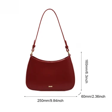 Wine Red Shoulder Bags for Women's New Texture Leather Crossbody Bag Luxury Designer Wedding Bride Handbags Vintage Satchel 6