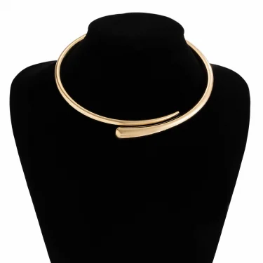 KMVEXO Irregular Water Drop Open Torques Choker Necklace Bracelet Set Women Adjustable Collar Necklaces Goth Grunge Jewelry Sets 3