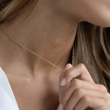 eManco Gold Color Stainless Steel 316 Chain Choker Necklace Women Chain Necklace Sets for Women gift 6