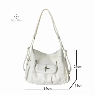 Y2k Soft Simplicity Versatile Large Capacity Tote Bags Star Classic Shoulder Bags Punk Goth Casual Crossbody New Travel Backpack 6