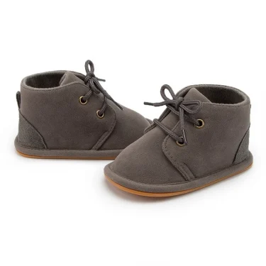 KIDSUN Baby Shoes Boys Classical Cotton Non-slip Soft-Sole Rubber Sole Toddler Girl Boots Infant Crib First Walkers 3-Colors 2