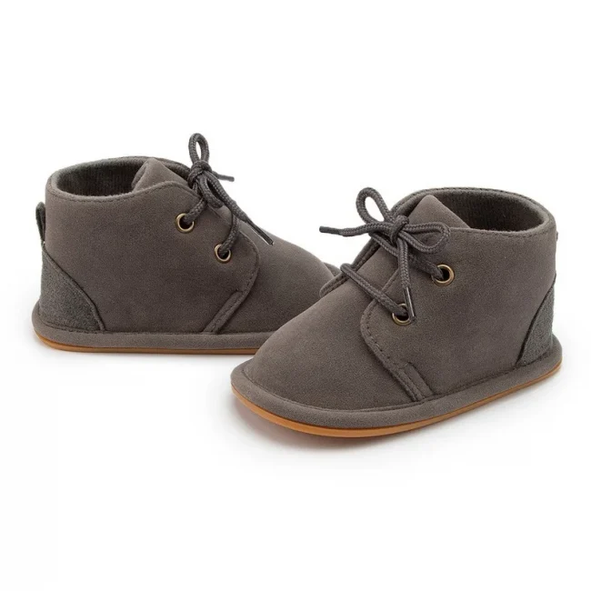 KIDSUN Baby Shoes Boys Classical Cotton Non-slip Soft-Sole Rubber Sole Toddler Girl Boots Infant Crib First Walkers 3-Colors 2