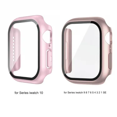 Tempered Glass+Case For Apple Watch 38mm 40mm 41mm 42mm 44mm 45mm 46mm Screen Protector Protective Cover iWatch 10 8 7 9 6 SE 5 2