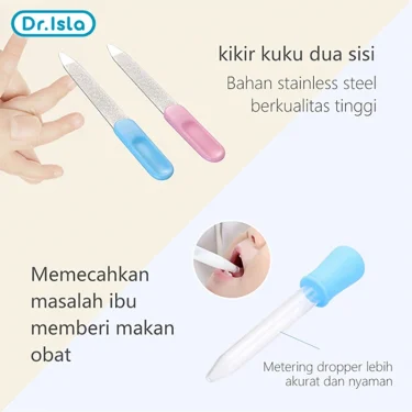 10 in 1 Baby Care Set Thermometer Safe Nail Clippers Soft Comb Brush Care Combination Fof Kids Gift 6
