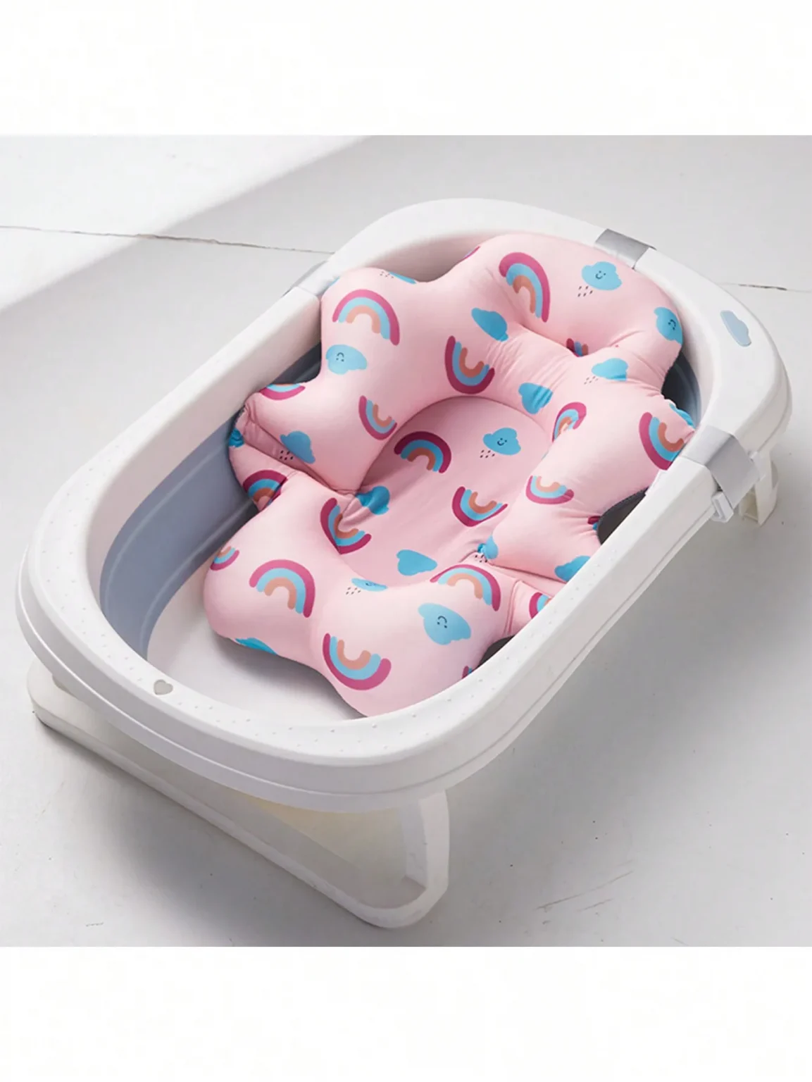 Newborn baby bath net bath tub bath frame baby bath suspension mat bath bed non-slip bath net pocket can sit and lie down 2