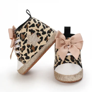0-1 year old baby shoes Girls fashion leopard print casual sneakers sandals comfortable toddler shoes 5