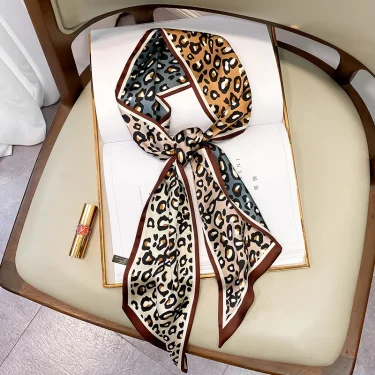 Long Silk Scarf Bag Tie Lady Neck Skinny Scarves Hairband Foulard Horse Print Brand Lady Neckerchief Ribbon 2025 Spring New 4