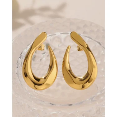 YACHAN New In 18K Gold Plated Stainless Steel Drop Earrings for Women Charm Dangle Earring Trendy Jewelry Waterproof 4