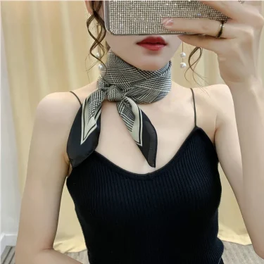 70*70 Scarf Women Silk Satin Scarf for Women Neckerchief luxury Scarf Foulard Women Bandana Silk Scarves Laven Official Store 2