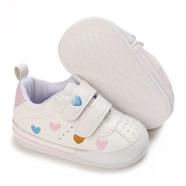 Casual Baby Shoes Infant Baby Girl Crib Shoes Cute Soft Sole Prewalker Sneakers Walking Shoes Toddler First Walker 0-18Month 2