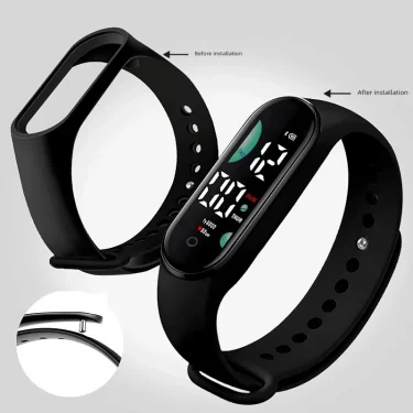 Sports Watch Electronic LED Digital Wristwatch for Women Fashion Casual Simple Silicone Touch Waterproof Bracelet Clock 5