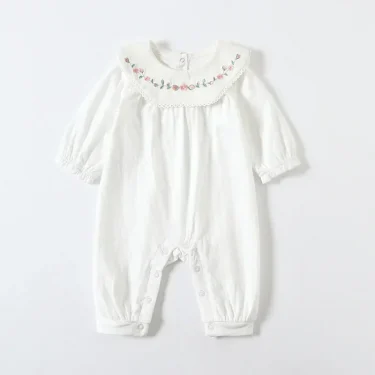 Baby Rompers Girls Newborn Clothes Cotton Embroidery Jumpsuits for Newborn Babies Clothing 0-18M 2 Color 3